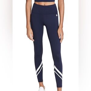 Tory Sport Weightless Chevron Legging Crop Navy XS